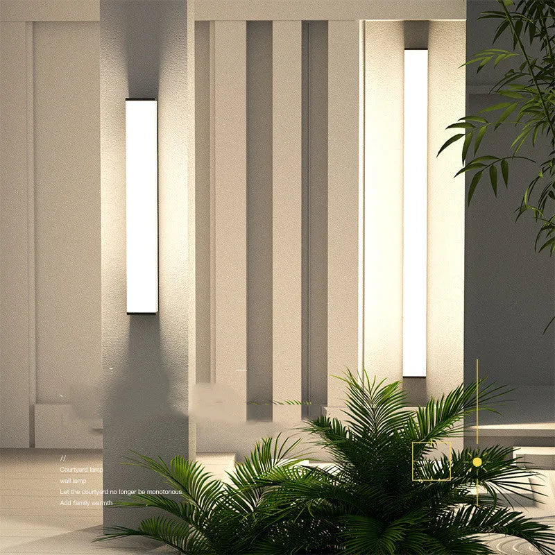 Stainless steel outdoor wall light with IP65 waterproof rating and 60cm connection model