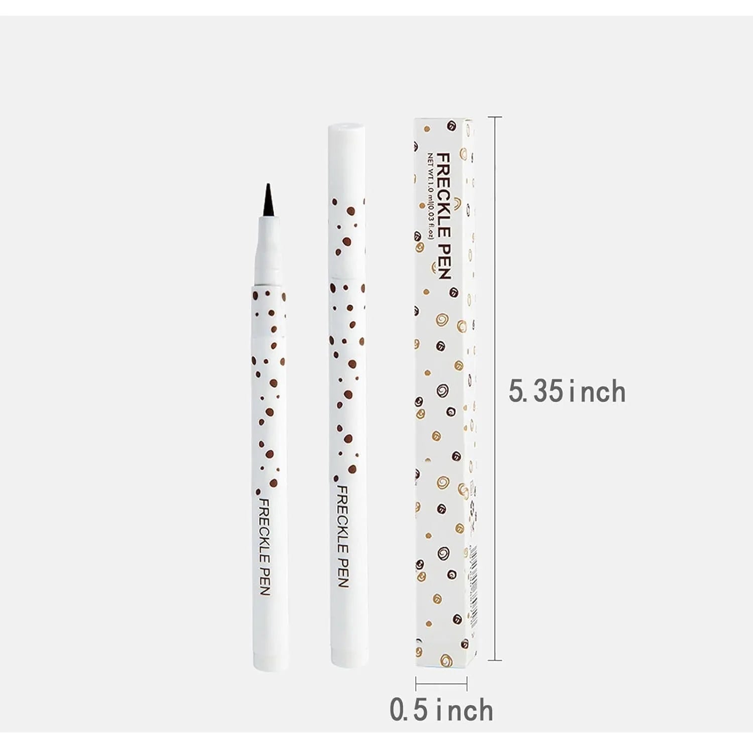 Dark brown freckle pen cosmetic marker with precision tip for natural-looking waterproof freckles