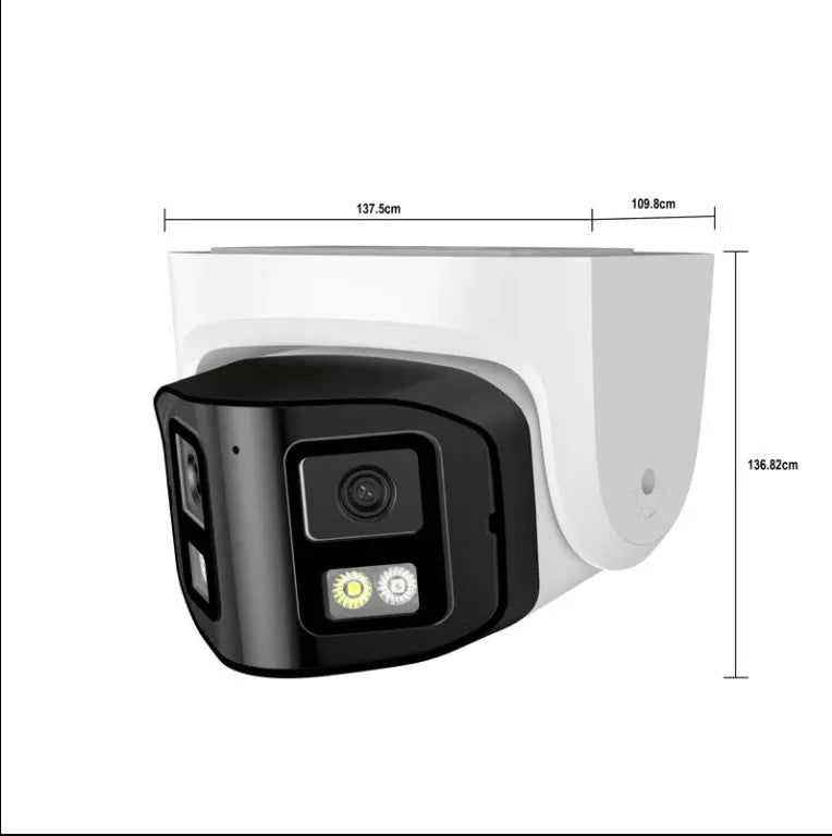 4MP dual-lens panoramic network CCTV camera with IP66 waterproof rating for security