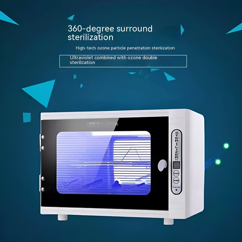 Small silver ultraviolet sterilizer for beauty and barber tool sanitation