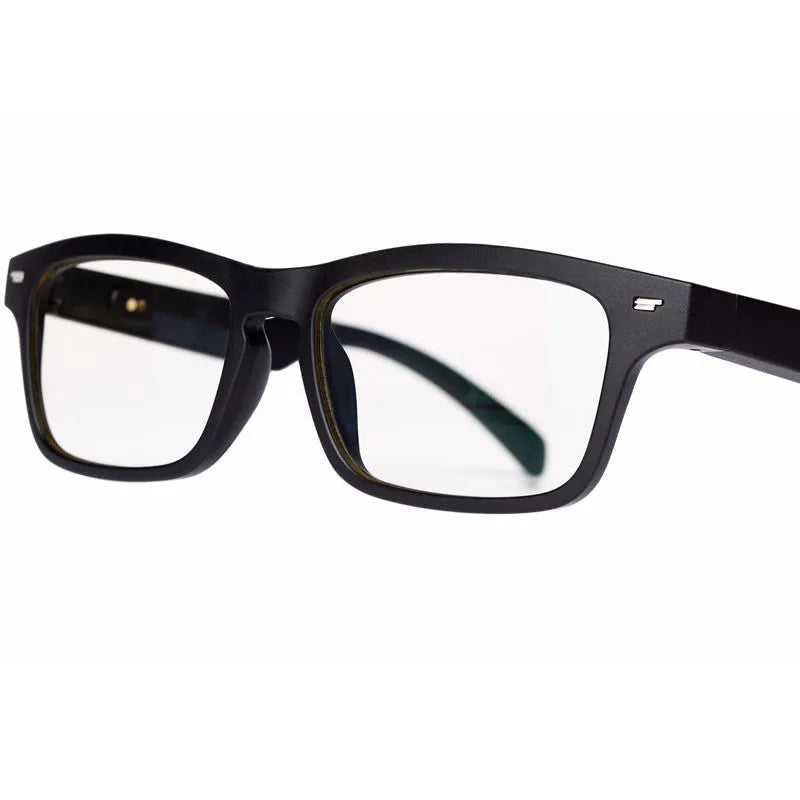 Smart glasses with open-ear speakers and a choice of anti-blue light or polarised lenses.