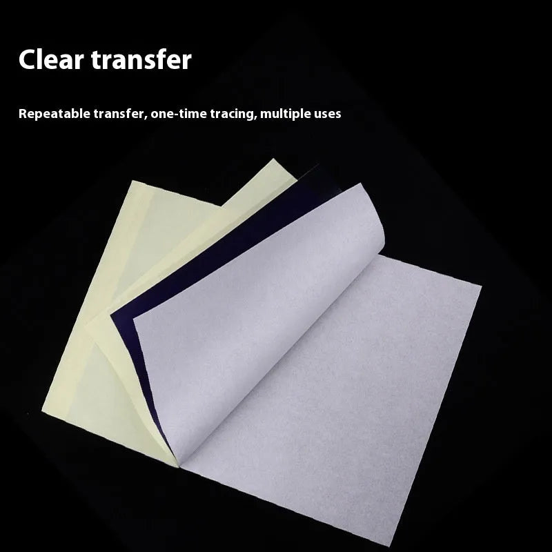 A4 tattoo transfer paper with clear lines for artwork transfer using paste gel