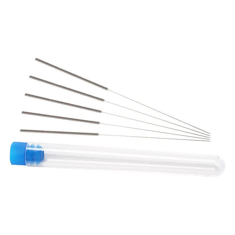 Mk8 E3D 3D printer nozzle cleaning needles pack of 10 in five micron sizes