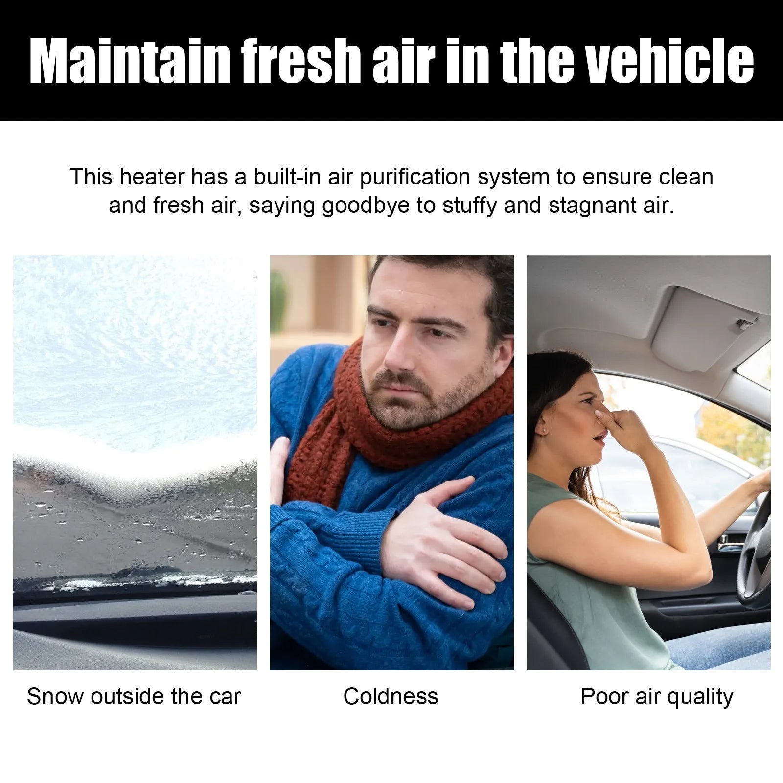 Portable miniature vibration radiator in black or red colour for car heat dissipation and room fragrance diffusion
