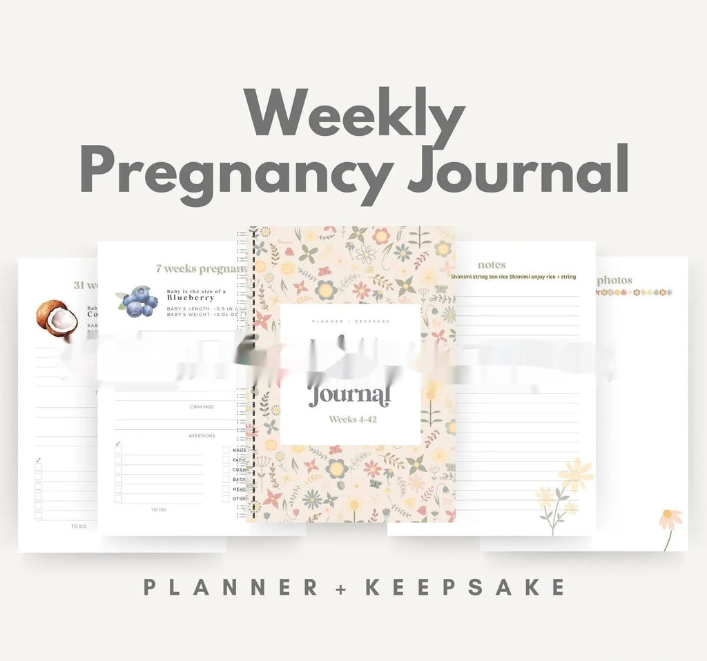 A5 pregnancy diary notebook with weekly format for pregnancy tracking