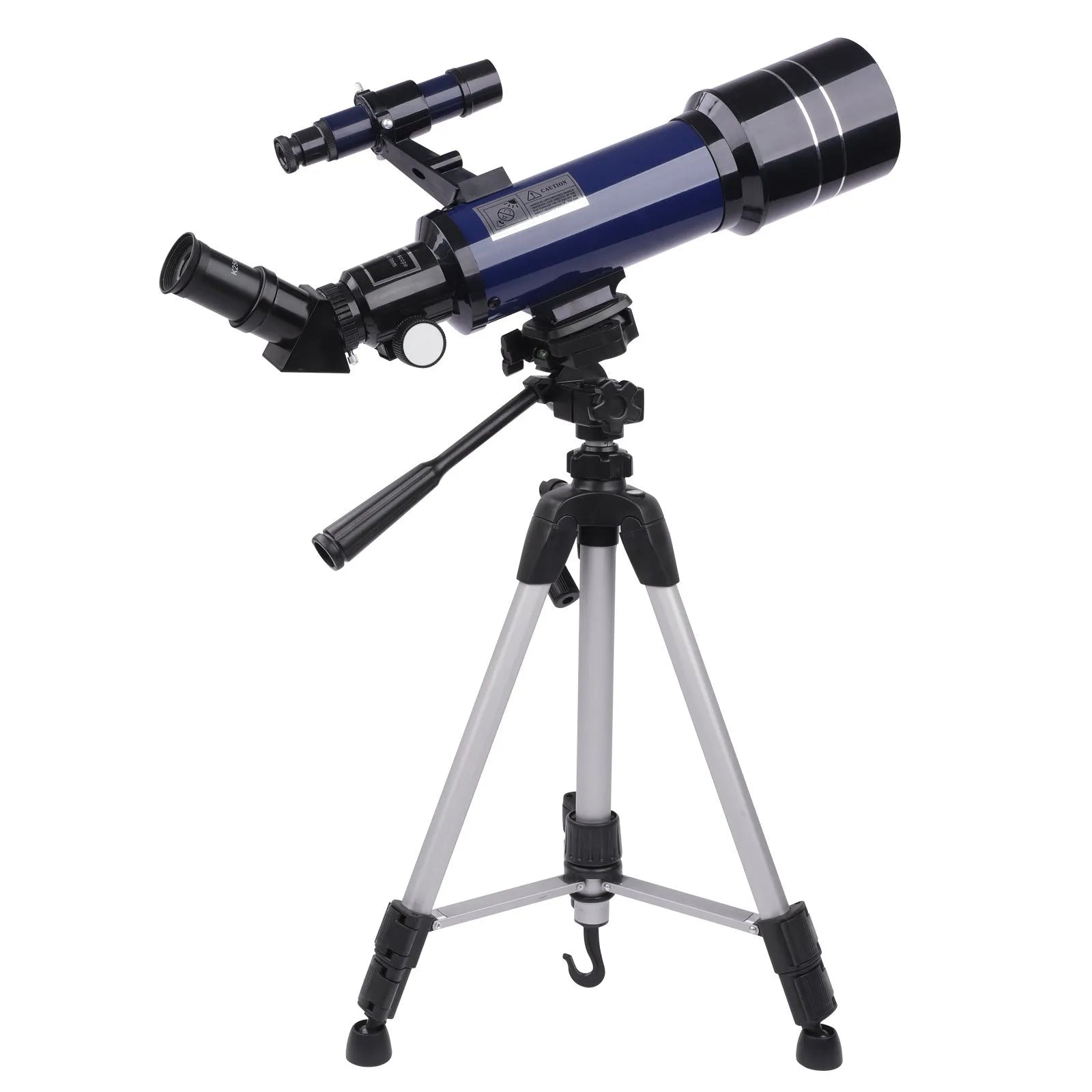 Dark blue children's astronomical telescope on tripod with 16X-66X magnification