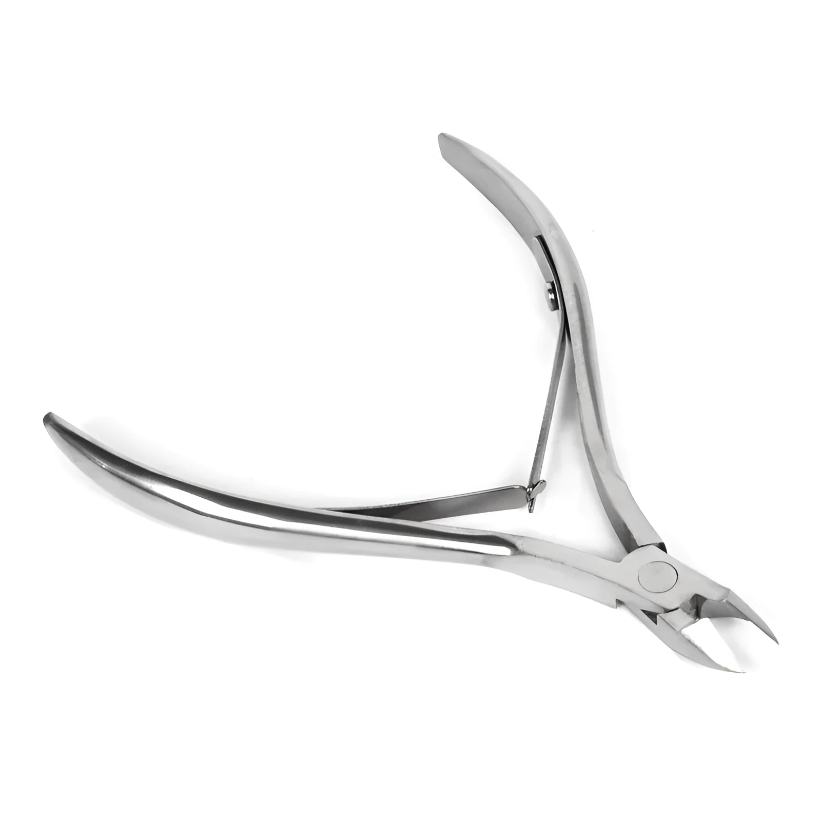 Silver stainless steel cuticle nippers for trimming nails and cuticles