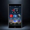 Black Ruizu H1 8GB MP3 MP4 player with 4-inch touch screen displayed front-on.
