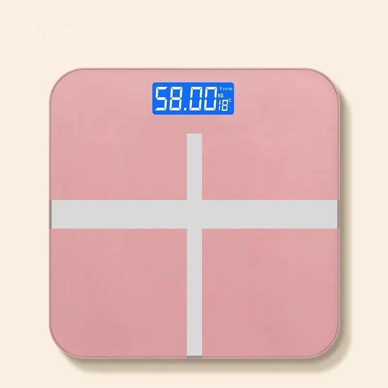 26 x 26 cm household body weighing scale in rose gold finish with multiple power options