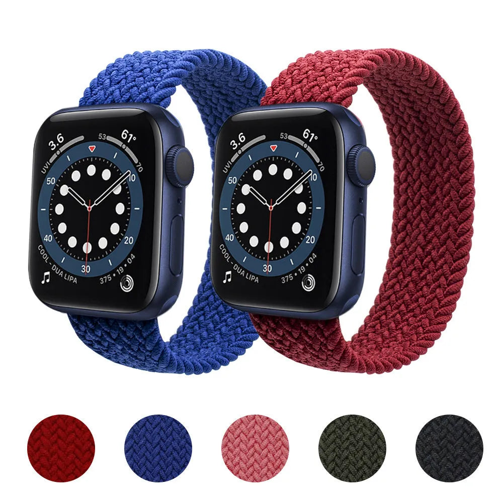 Universal woven Apple Watch strap in multiple colours with elastic design for sports use