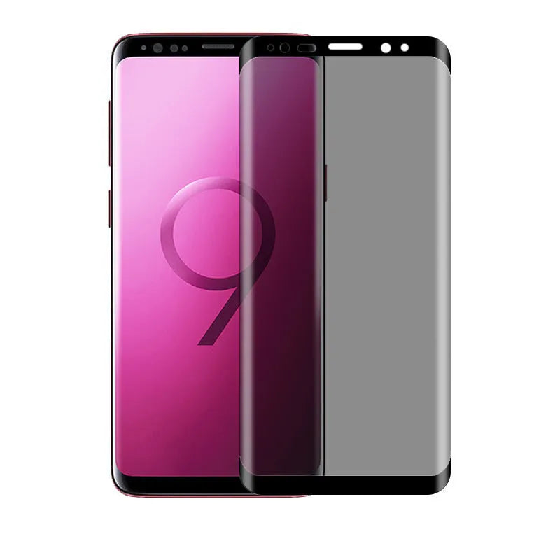 Samsung Galaxy tempered glass screen protector with full coverage for curved displays