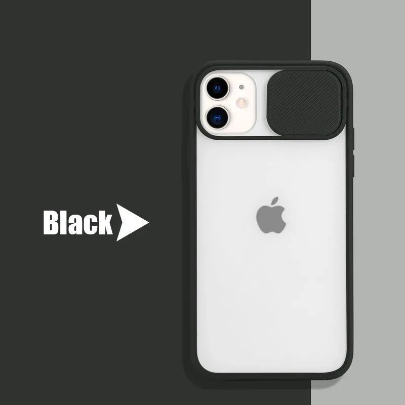 Frosted matte silicone iPhone case in multiple colours showing camera lens protection cut-out