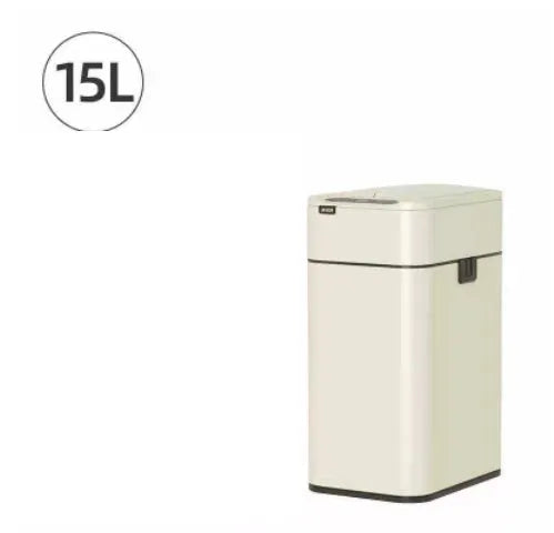 Stainless steel smart inductive trash can with square shape and deodorant system