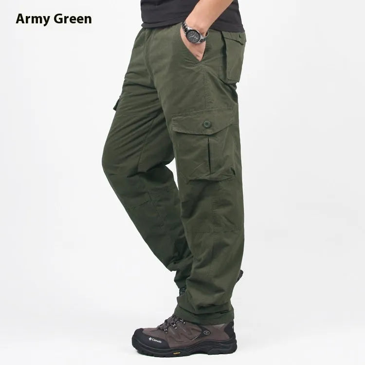 Men's thick velvet overalls with wool lining in stone-washed cotton fabric