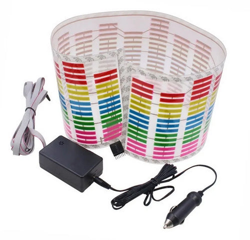 Car music voice control rhythm lamp with electroluminescent panel showing themed light pattern