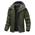 Men's plus size loose hooded coat in polyester, available in four colours and sizes L to 7XL
