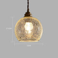 Retro brass and glass ball chandelier ceiling light with compact 17.5 by 15cm dimensions
