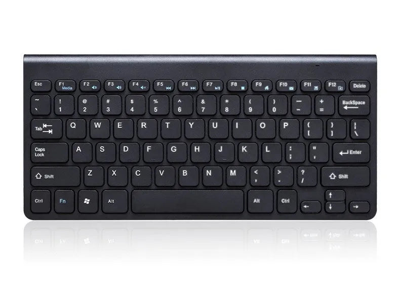 Black or white wireless keyboard and mouse set with compact 78-key layout
