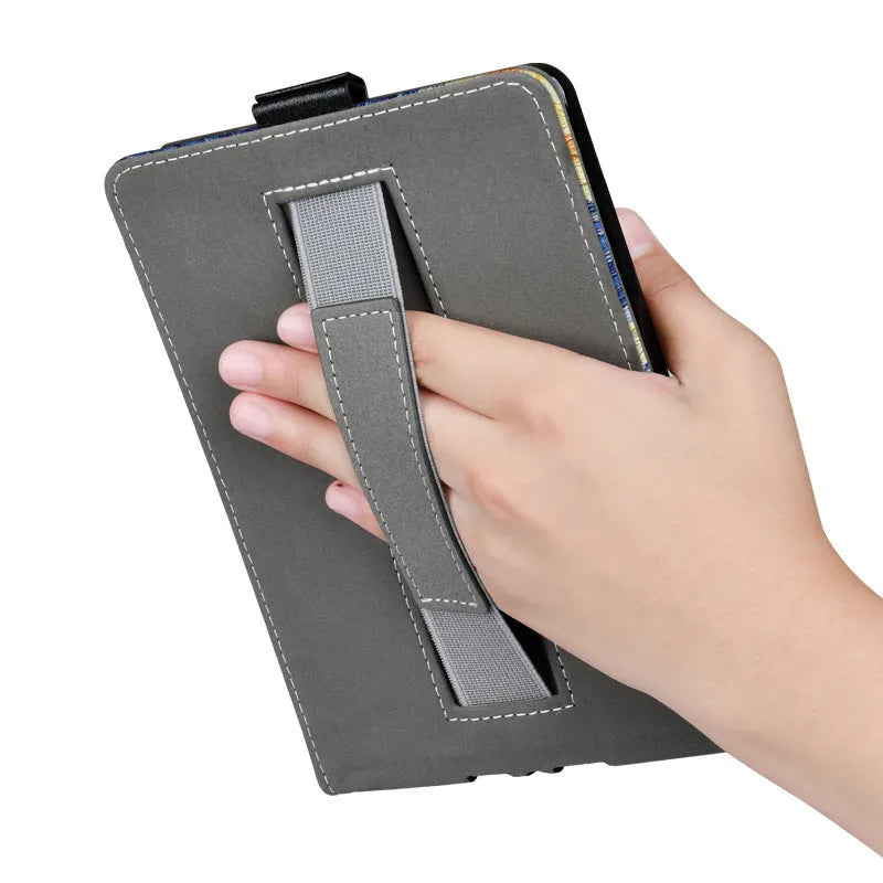 6-inch Kindle Paperwhite case with bracket stand in Van Gogh starry night design