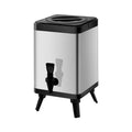Square lock cold insulation barrel stainless steel milk tea bucket 8L silver for commercial use