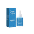 30ml copper peptide hair care oil in amber glass bottle with pump dispenser