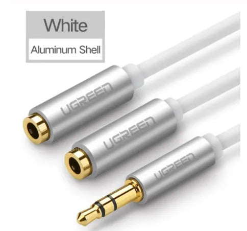 Earphone audio cable replacement with 3.5mm gold-plated connector and 20cm length