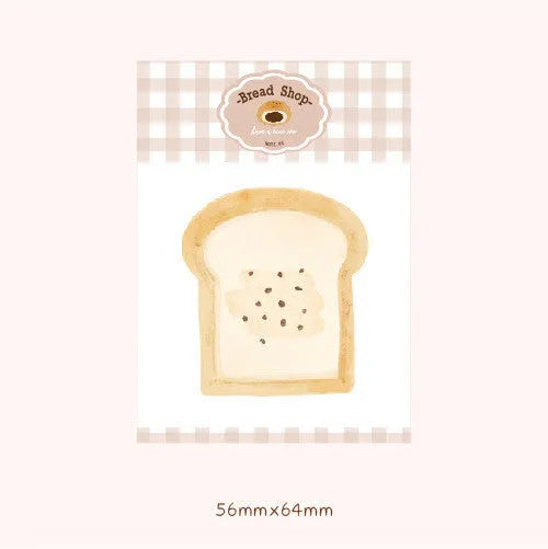 Food Bread Handbook Note Paper notebook showing four colour options: Bread01, Bread02, Tomato, and Yogurt.
