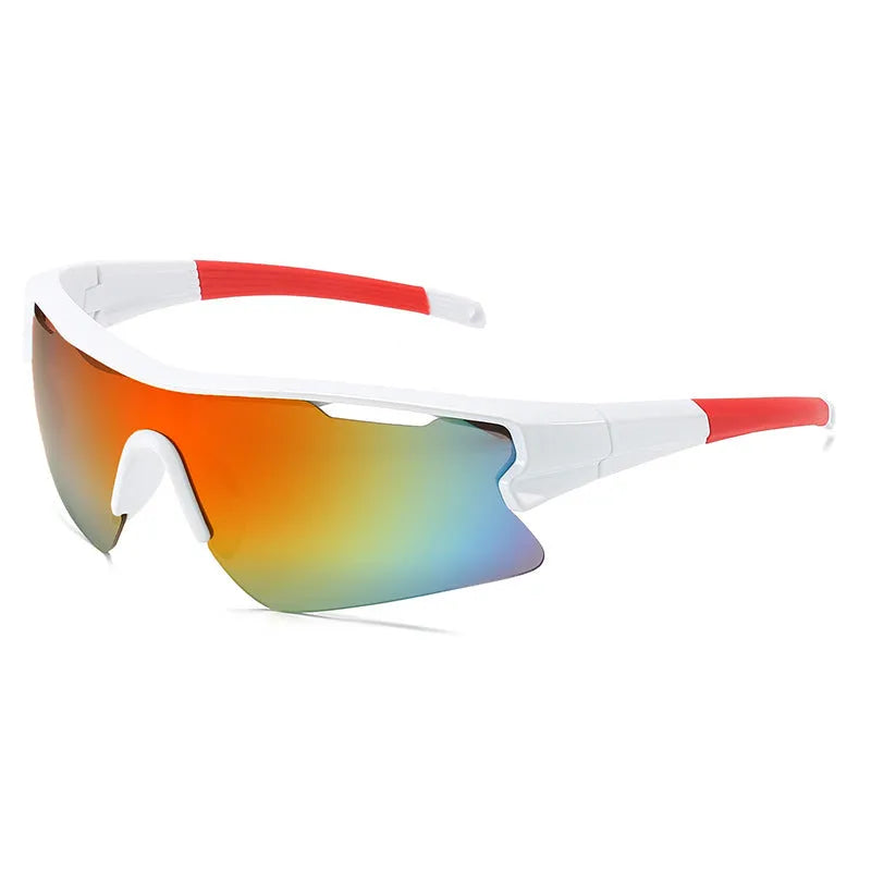 Windproof outdoor cycling sunglasses shown in black frame with grey lens option.