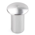 Aluminium alloy car handbrake release button cap in five colour options: black, blue, gold, red, silver.