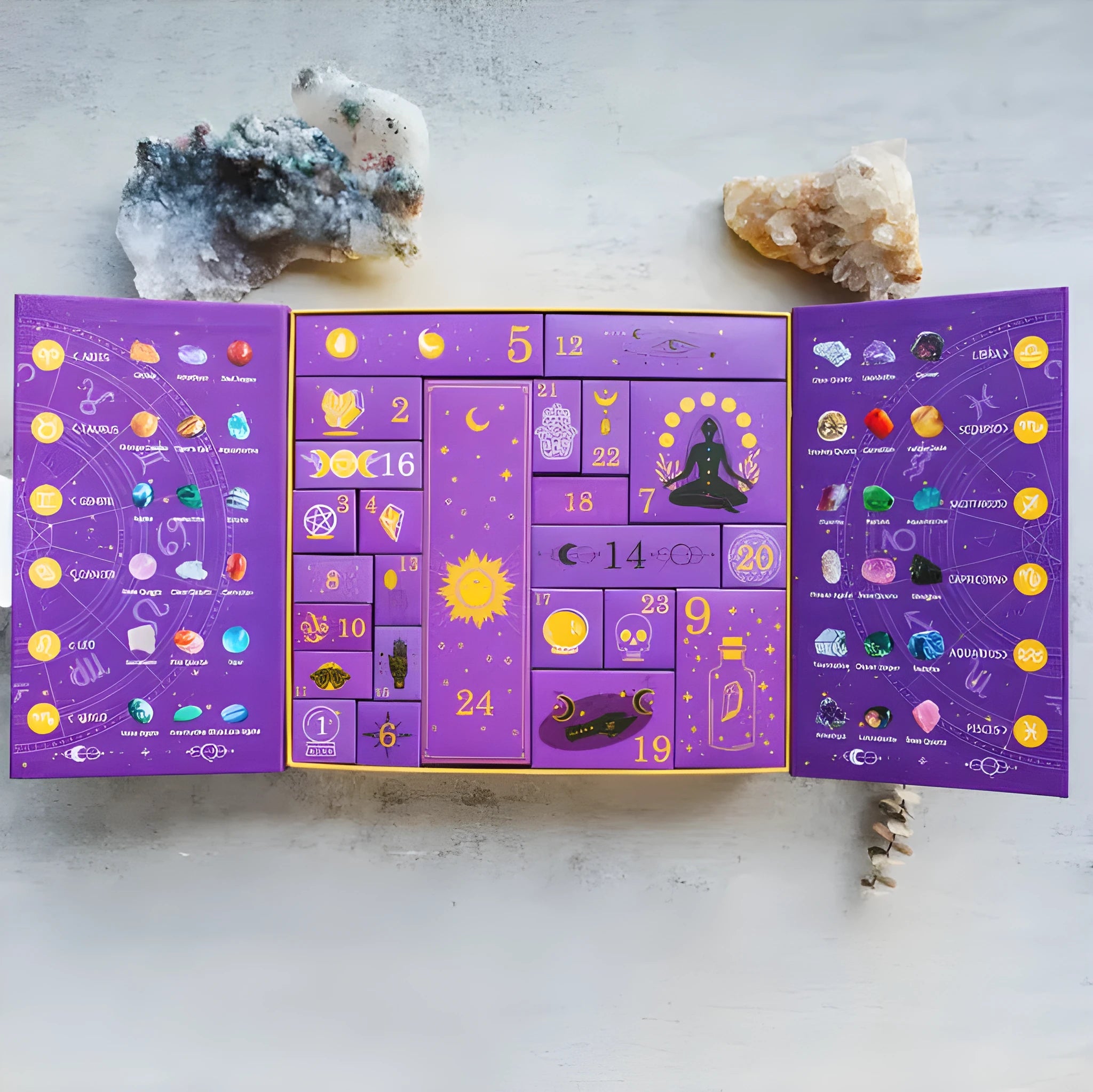 Crystal Halloween countdown gift box measuring 33.5cm by 30.5cm by 5cm