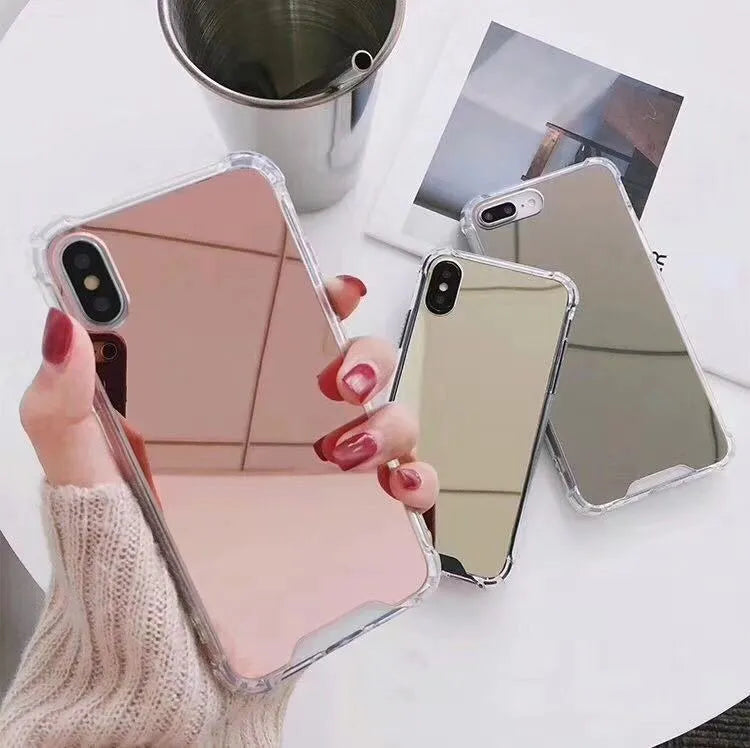 Mirror finish TPU phone case for iPhone in six colour options