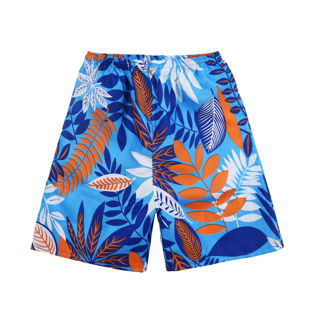 Men's floral print swimming trunks in multiple colour variations for pool and beach wear
