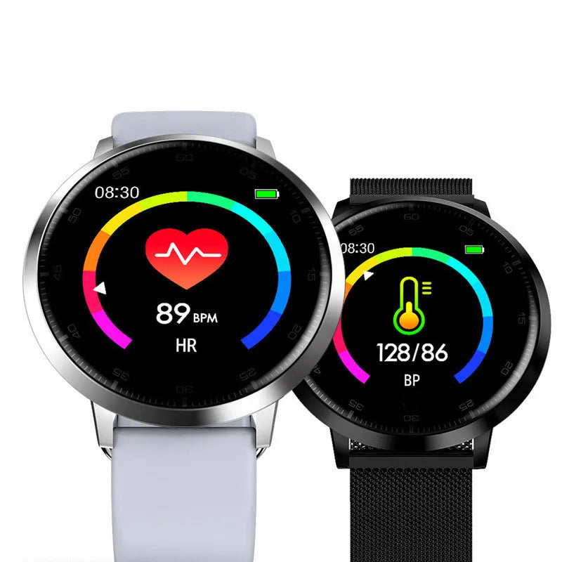 Ultra-thin waterproof smart health bracelet with zinc alloy body and 1.3-inch touch screen display