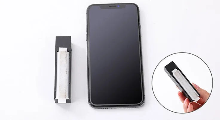 Disposable mobile phone screen cleaner kit with 40 sheets in black portable packaging