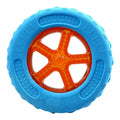 Set of three TPR dog toys: a squeaky ball, barbell, and tyre for floating fetch play.