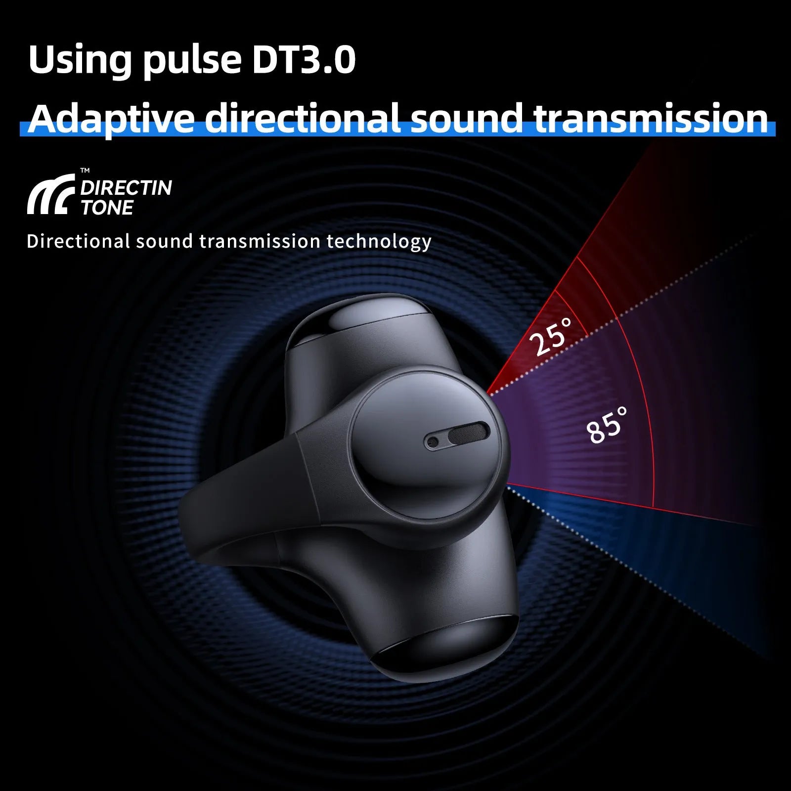 Black and white wireless clip-on sports gaming headset with ear hook design