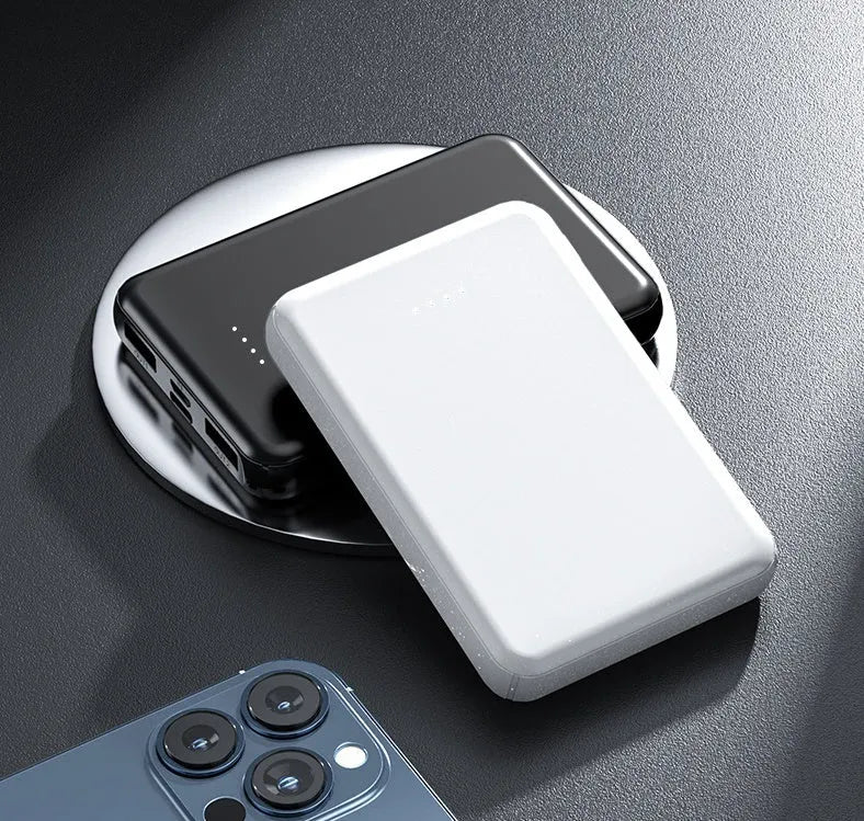 Black and white electric heating vest power bank belt with dimensions 97x64x14mm