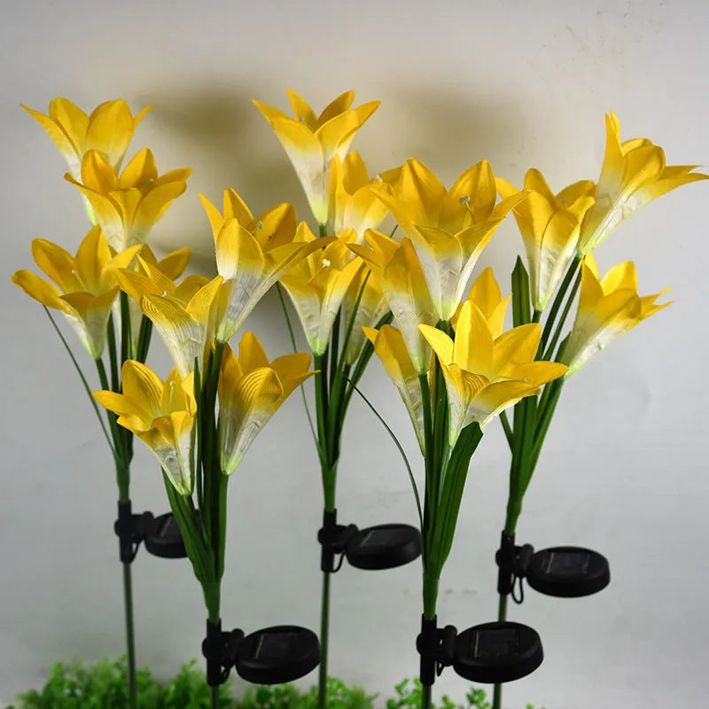Solar lily festive lantern outdoor decorative light in flower shape