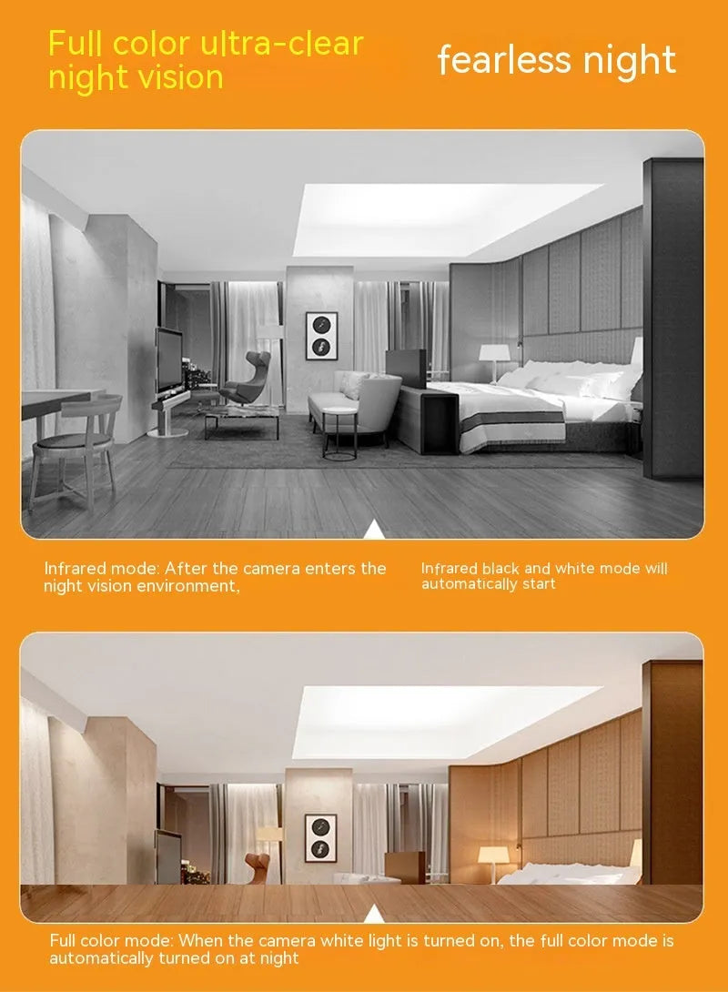 Wireless bulb security camera with 1080p monitoring and night vision