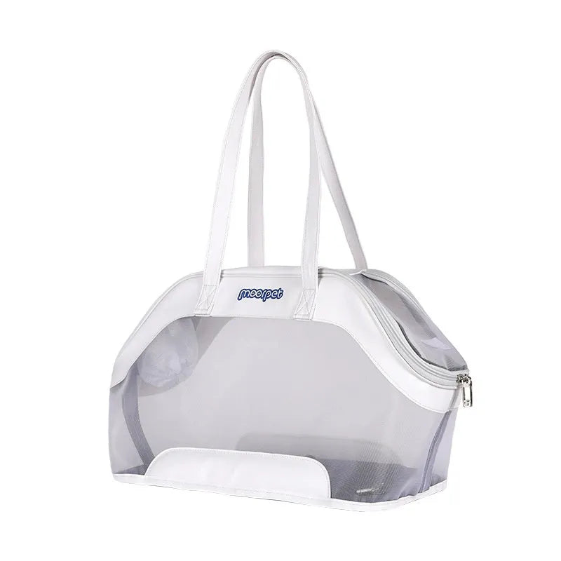 MOORPET leather cat outing carry bag in selected colour with 25-litre capacity