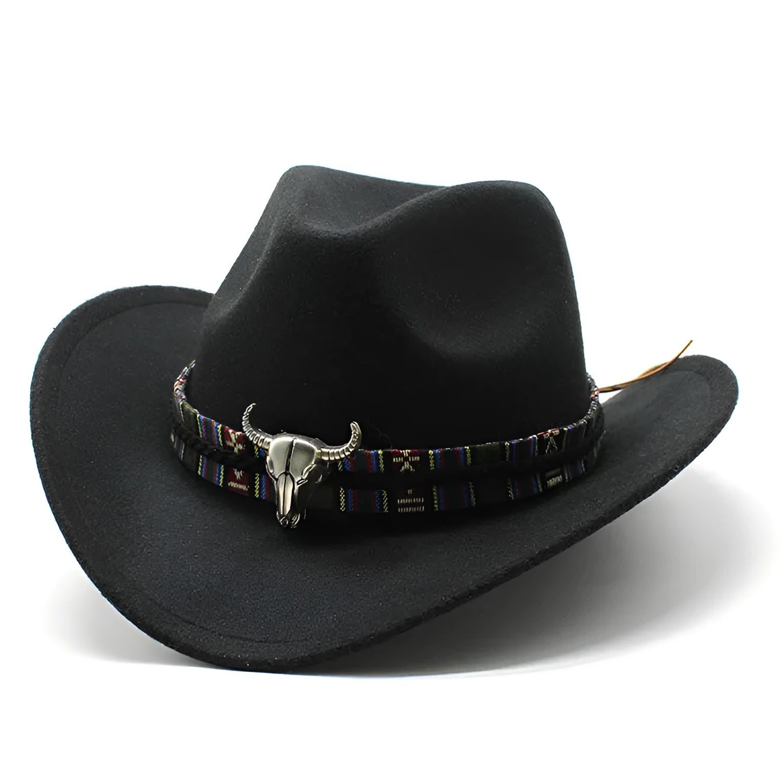 Western cowboy hat with bell crown in multiple colour options on a neutral background.