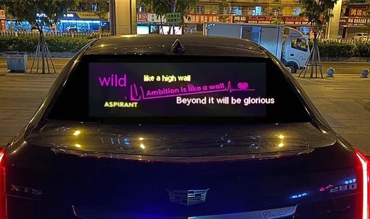 Car music voice control rhythm lamp with electroluminescent panel showing themed light pattern