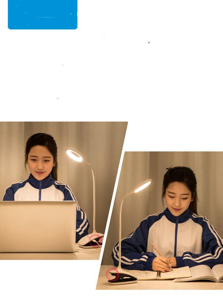 Rechargeable table lamp in green, pink, or white colours with touch switch and USB charging port