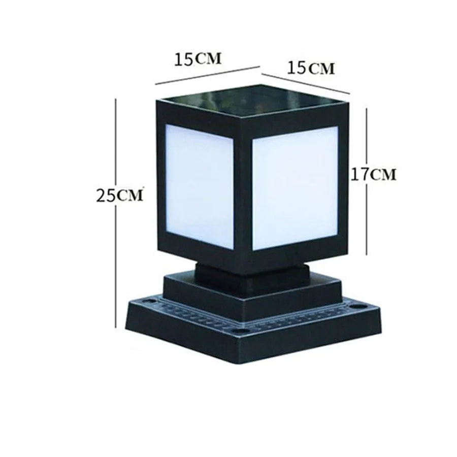 Solar garden lights with LED illumination for outdoor landscape and lawn lighting