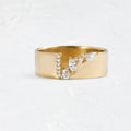 Gold electroplated copper ring with shining zircon stone available in sizes 6 to 10