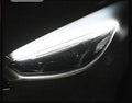 Flexible silicone car LED daytime running light and turn signal strip showing length options