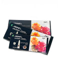 Gouache paint set with tubes in 12, 18 or 24 colour options showing 5ml and 12ml size comparison
