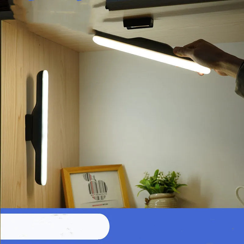 Modern plastic LED desk lamp with touch control and rechargeable battery