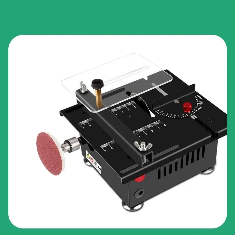 Metal lithium ion micro desktop saw body with US charger for household cutting