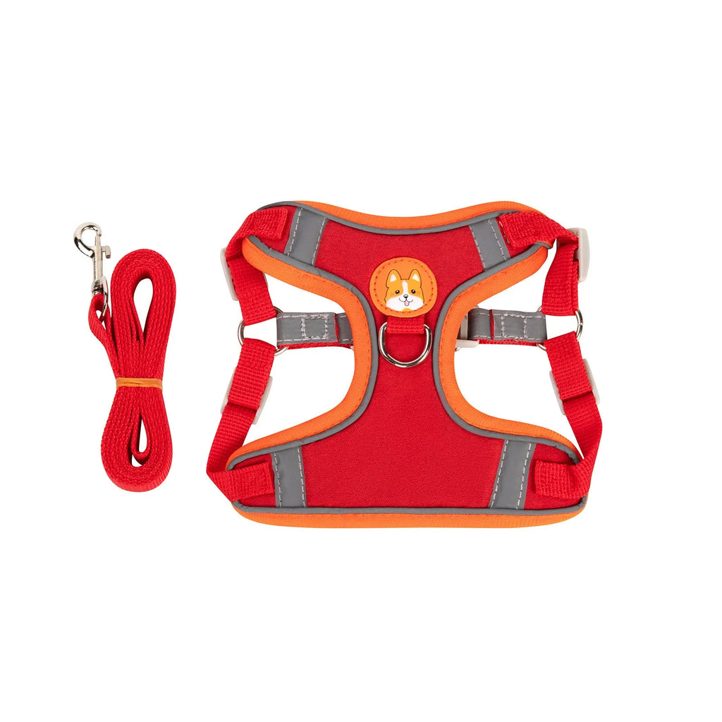 Adjustable dog haulage rope harness in multiple colours with chest strap attachment
